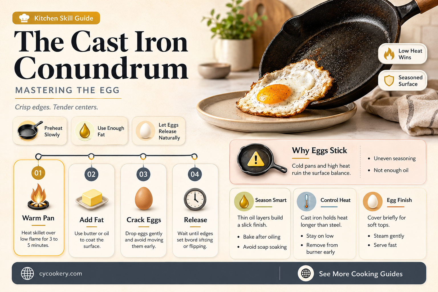are cast iron pans good for eggs