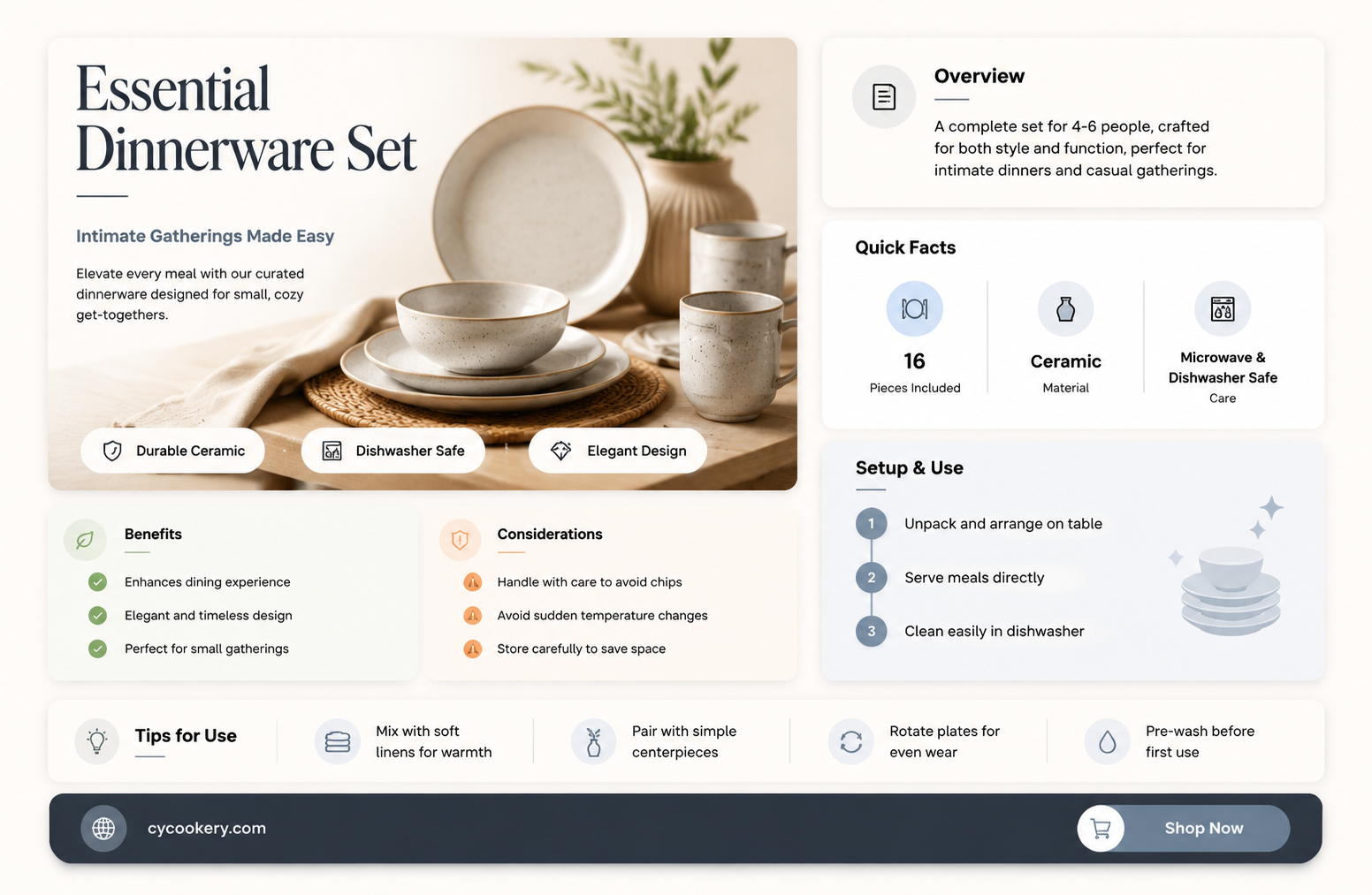 6 person dinnerware set