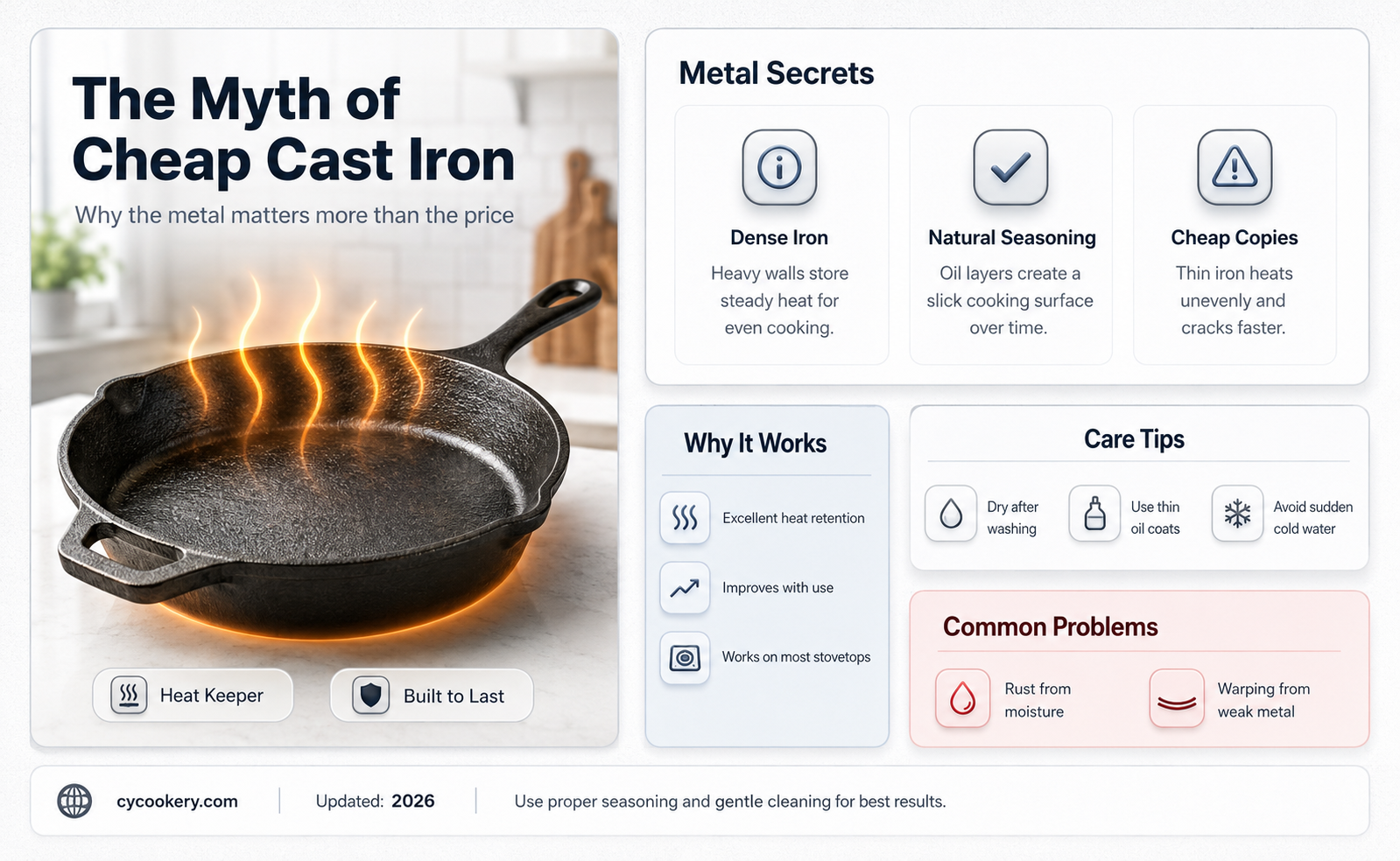 are cast iron pan made of cheap iron