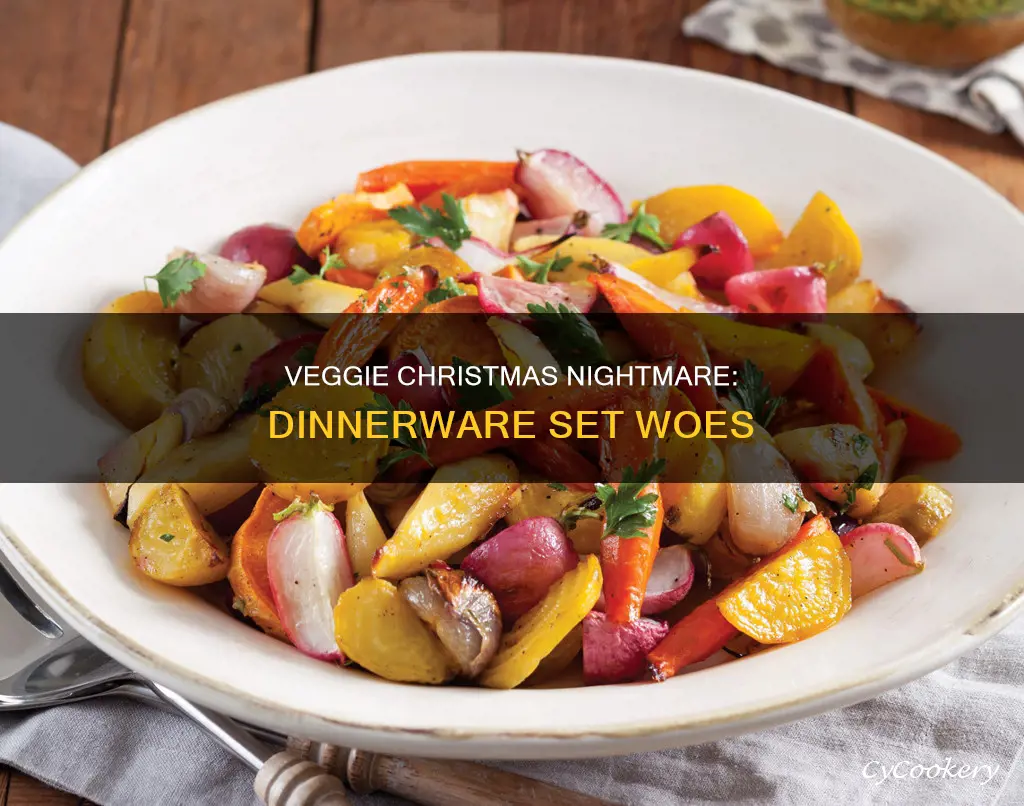 the nightmare veggie christmas dinnerware set