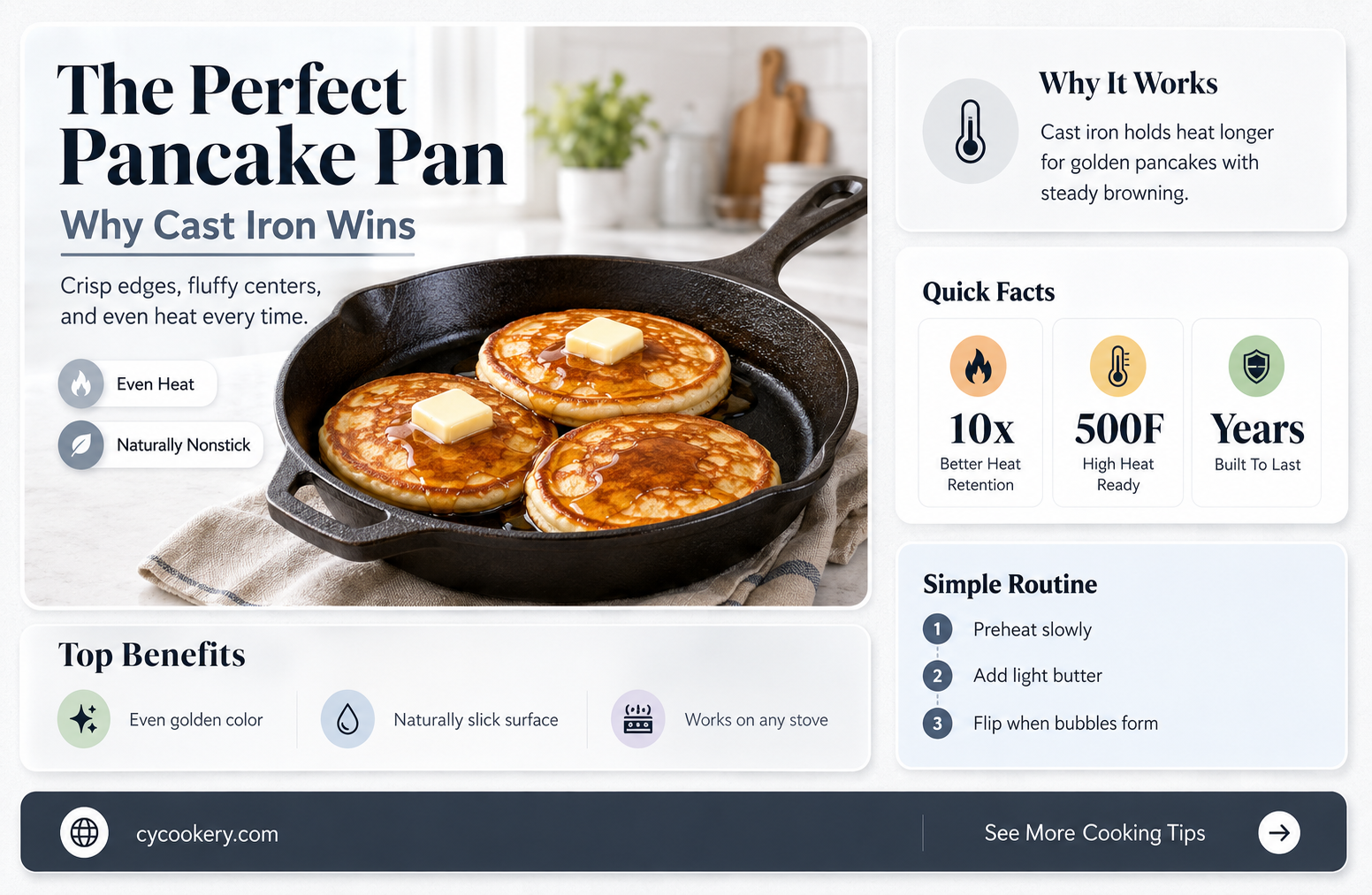 are cast iron pans good for pancakes