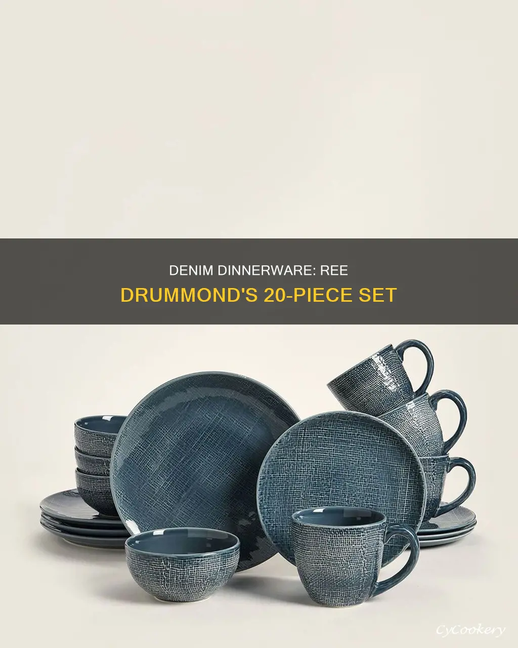 the pioneer woman 20 piece denim dinnerware set