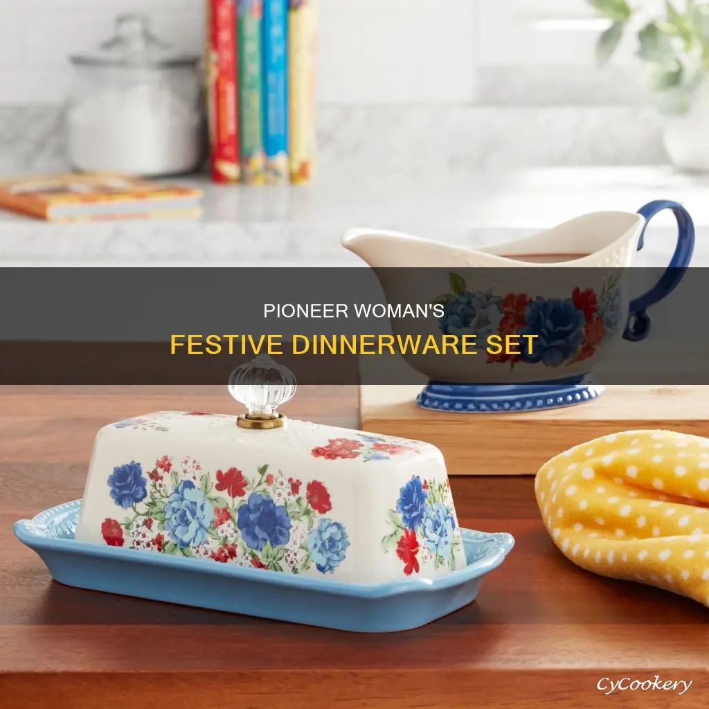 the pioneer woman poinsettia 12 piece dinnerware set