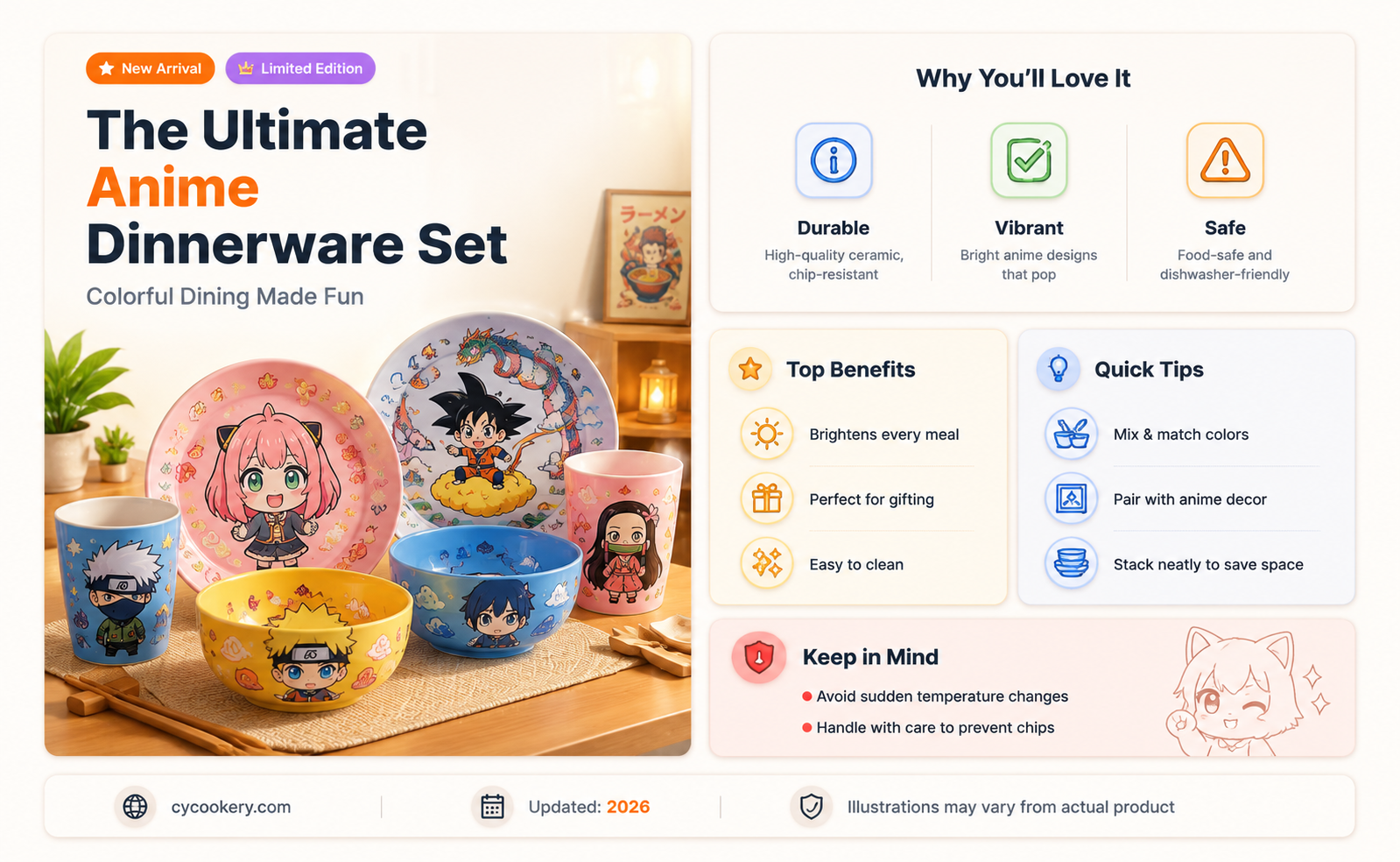 anime dinnerware set