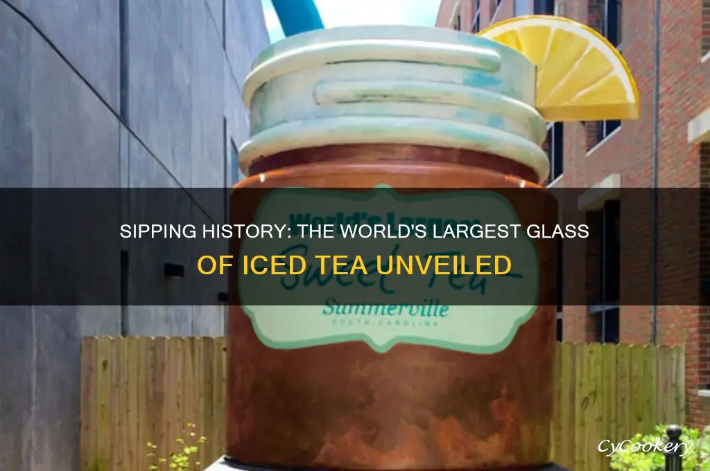 the world largest glass of ice tea