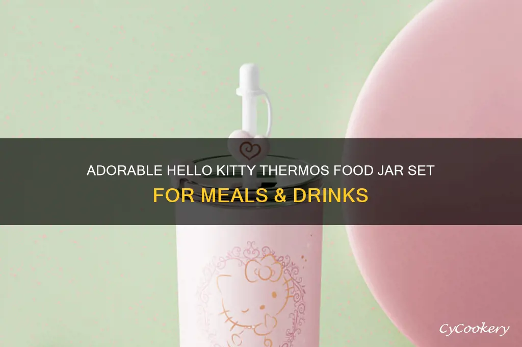 thermos hello kitty drink food jar set