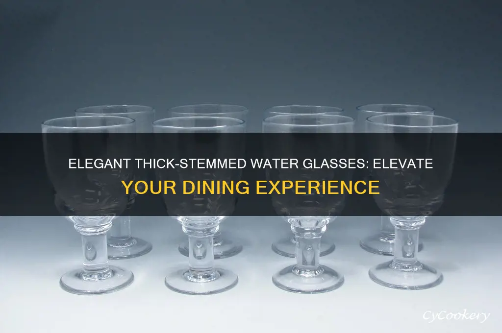 thick stemmed water glasses