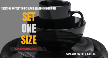 Black Quadro Dinnerware Set for Four