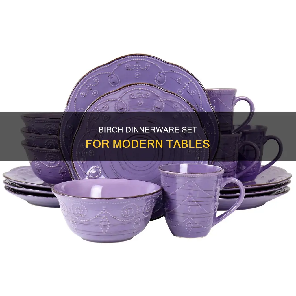 thomson pottery birch 16 piece dinnerware set