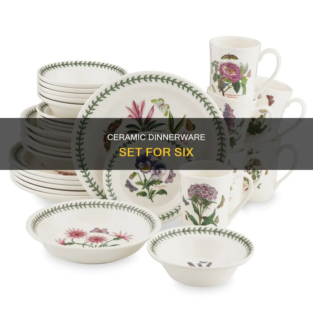 threshold ceramic dinnerware set service for 6