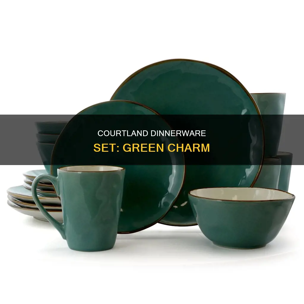 threshold courtland dinnerware set green