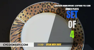 Leopard Pattern Dinner Plates for Four