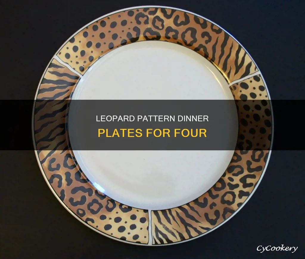 tienshan dinnerware leopard pattern dinner plates set of 4