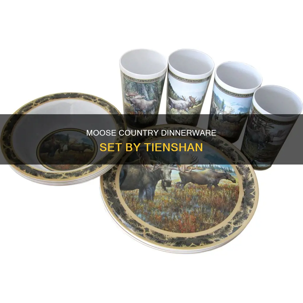 tienshan moose country dinnerware set