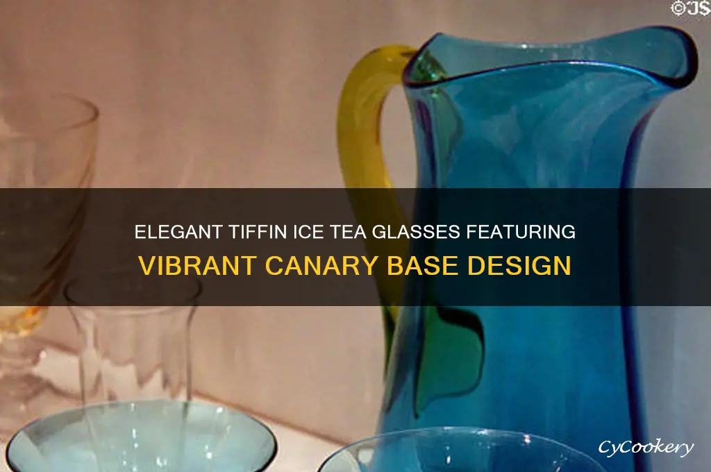 tiffin ice tea glasses with canary base