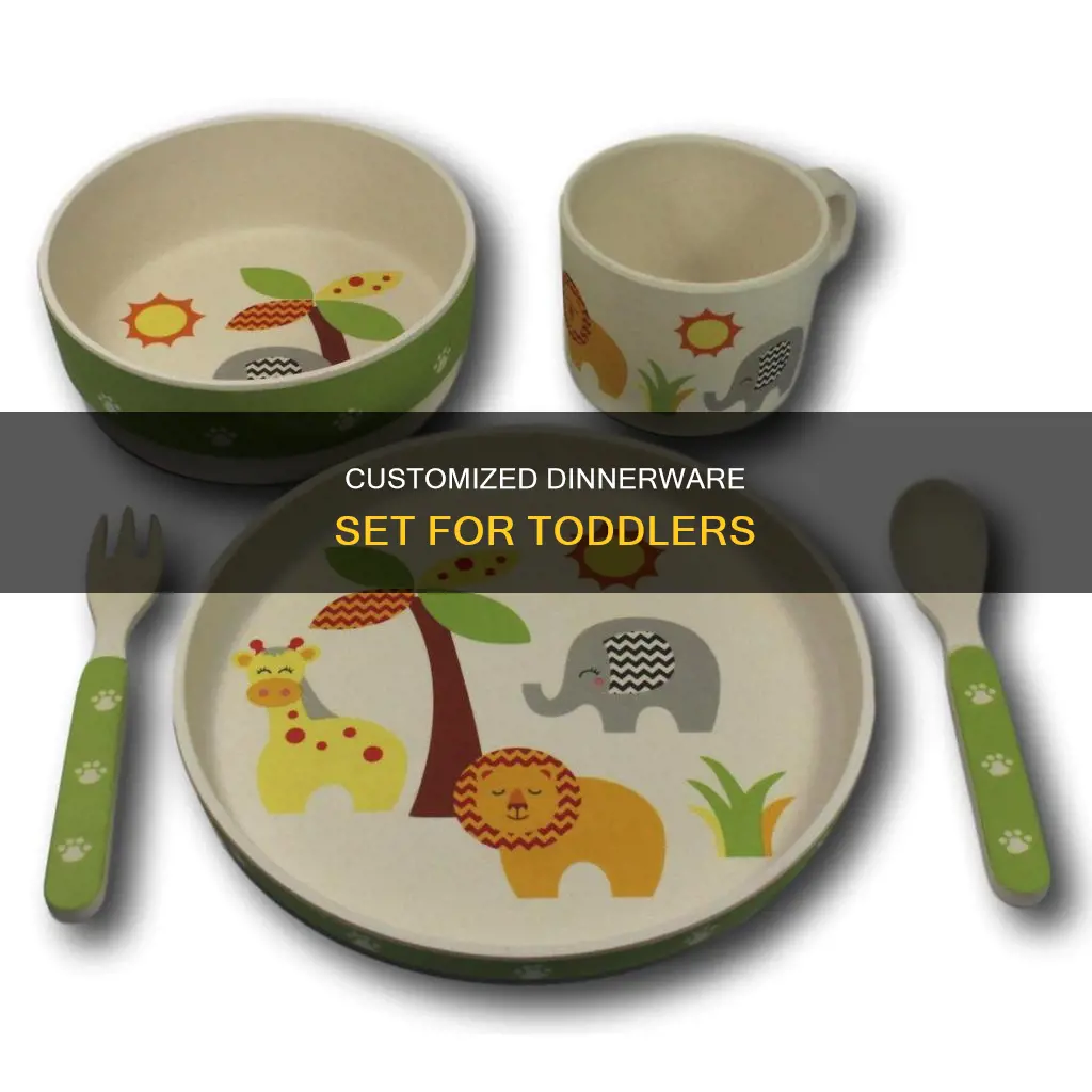 toddler 3 piece personalized dinnerware set