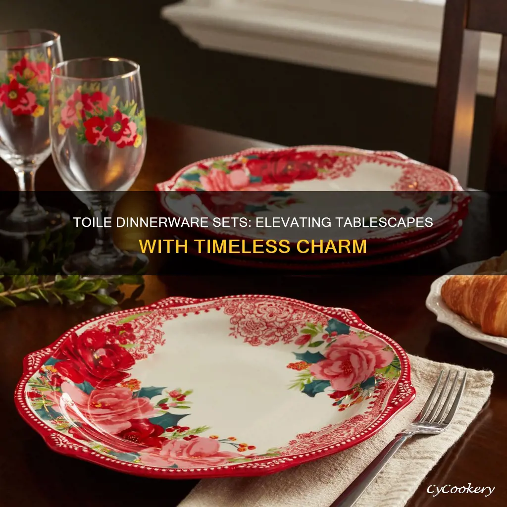 toile dinnerware sets