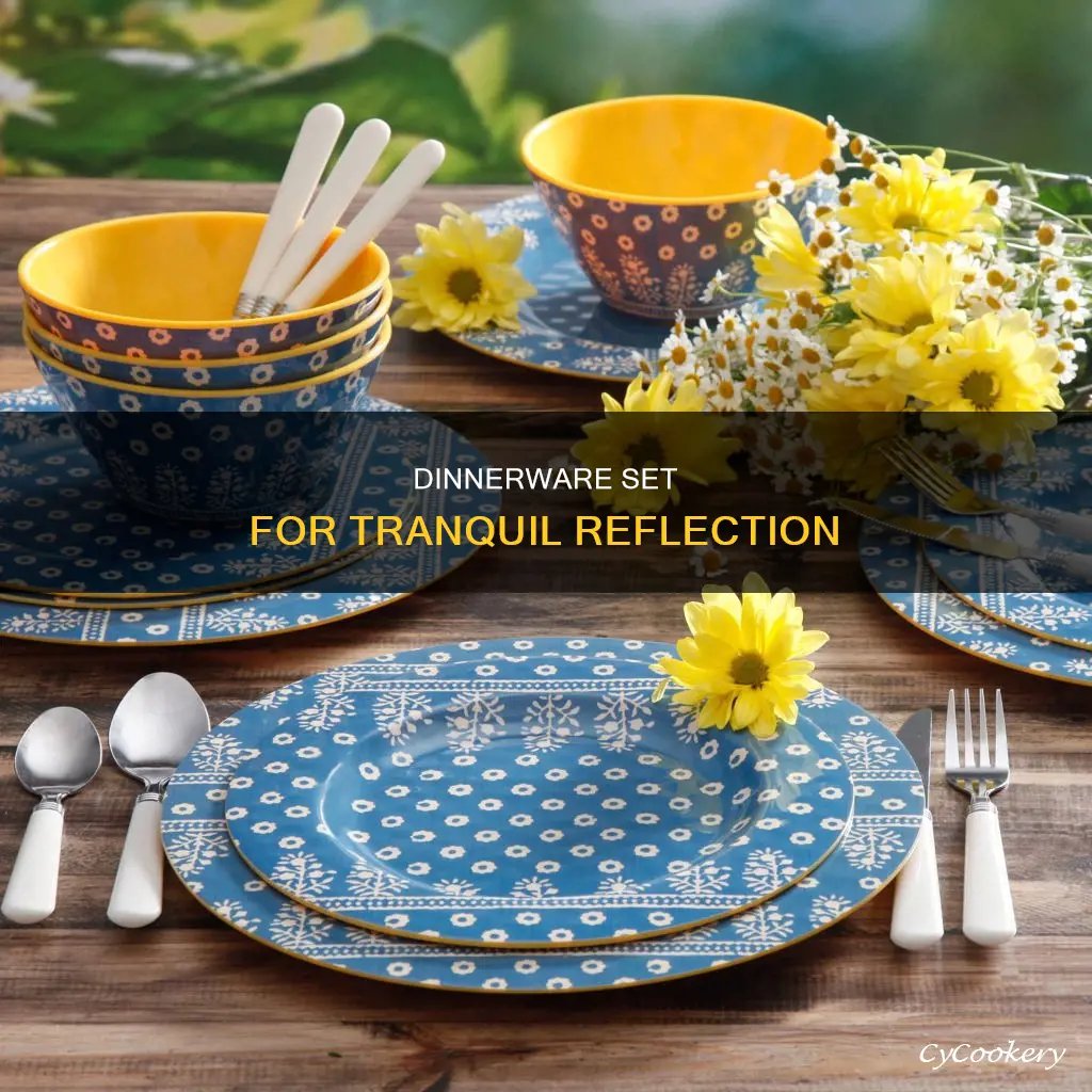 tranquil reflection 12 piece dinnerware set