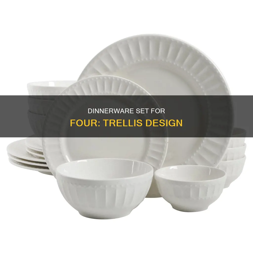 trellis 16 piece dinnerware set