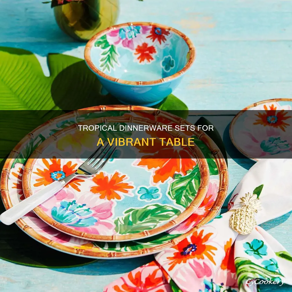 tropical design dinnerware sets