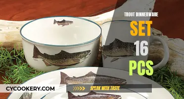 Trout-themed Dinnerware Set for Four