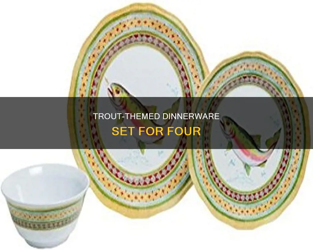 trout dinnerware set 16 pcs