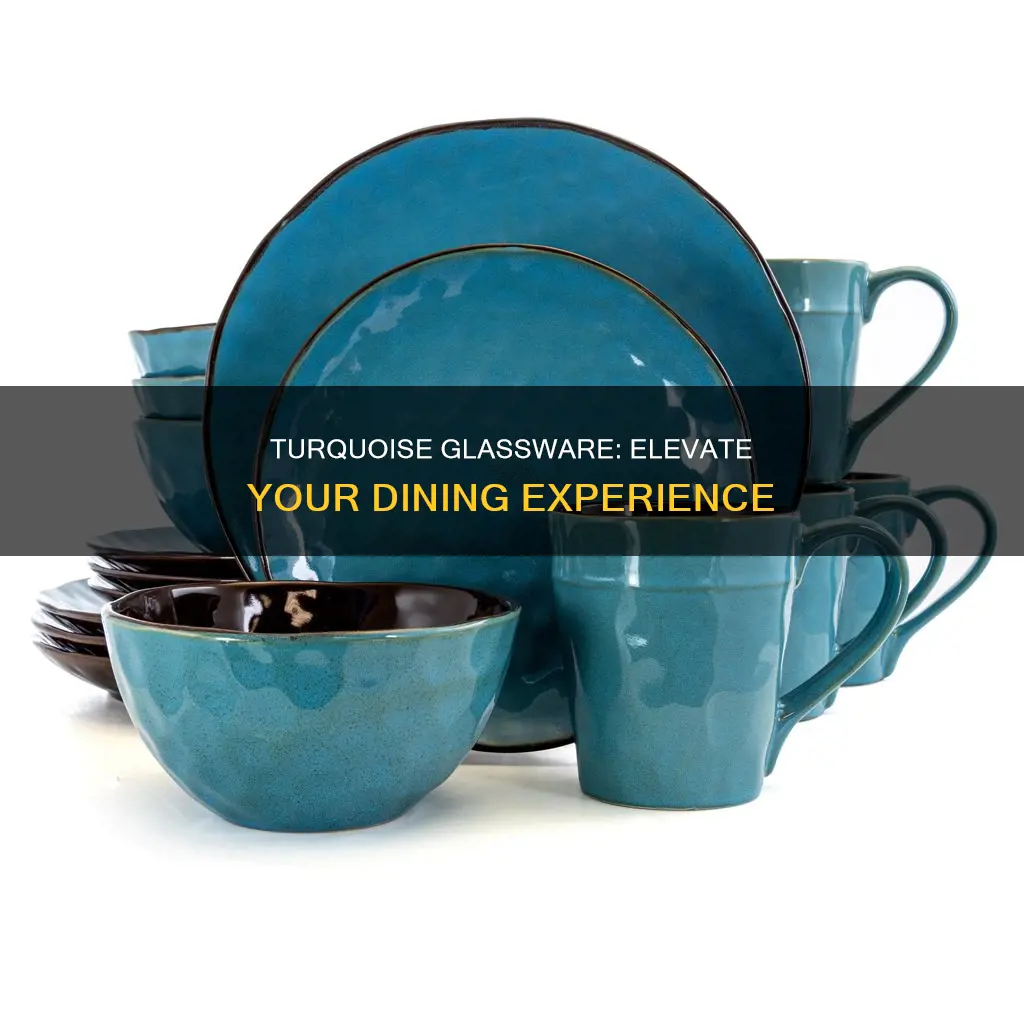 turquoiae celar glass dinnerware seta