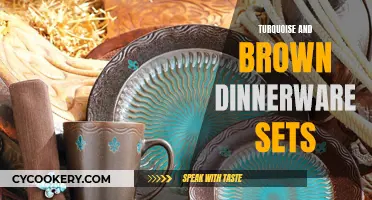 Turquoise and Brown Dinnerware: A Rustic Charm