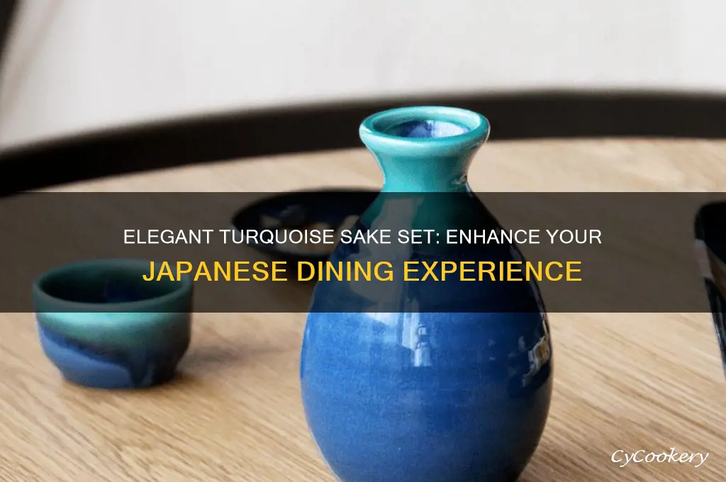 turquoise sake set