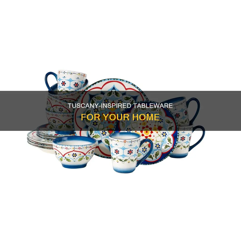 tuscany 16 piece dinnerware set