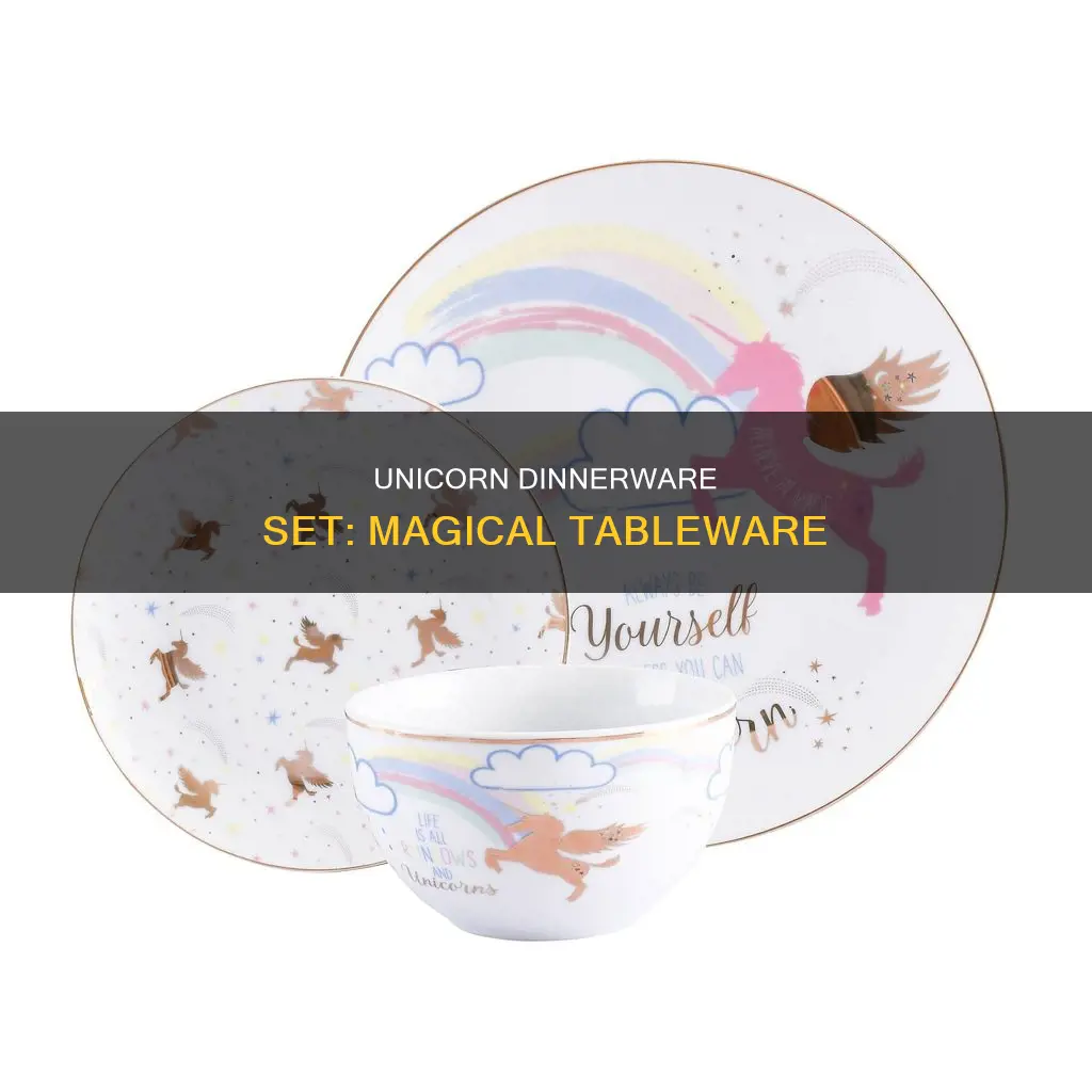 unicorn dinnerware set