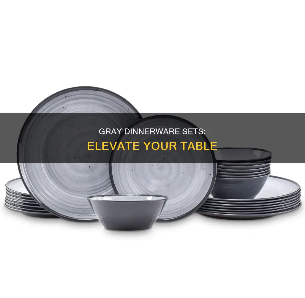 unique dinnerware sets gray