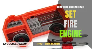 Trendy Kids' Dinnerware: Fire Engine Set