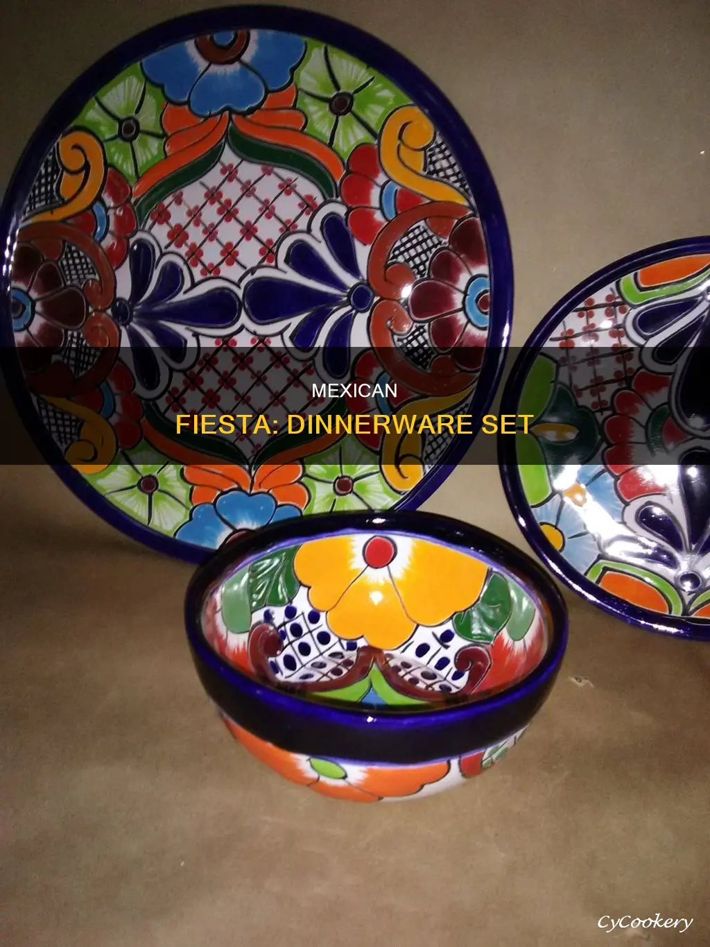 used mexican dinnerware set