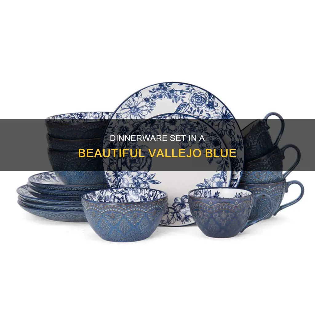 vallejo blue 16 pc dinnerware set