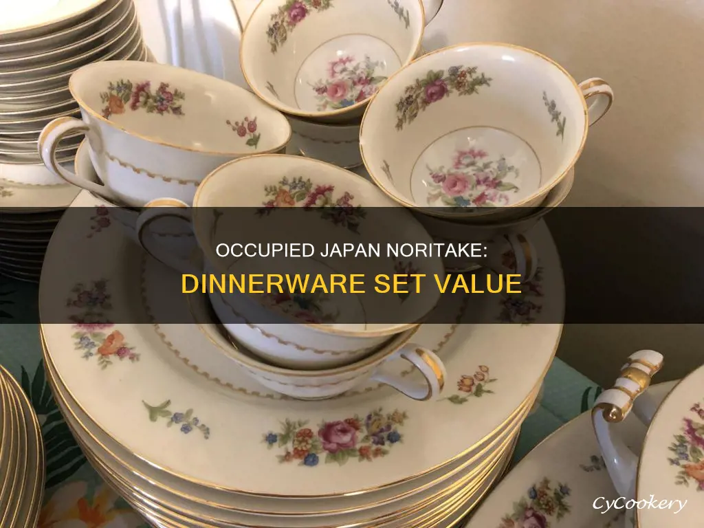 value of occupied japan noritake set of 8 dinnerware