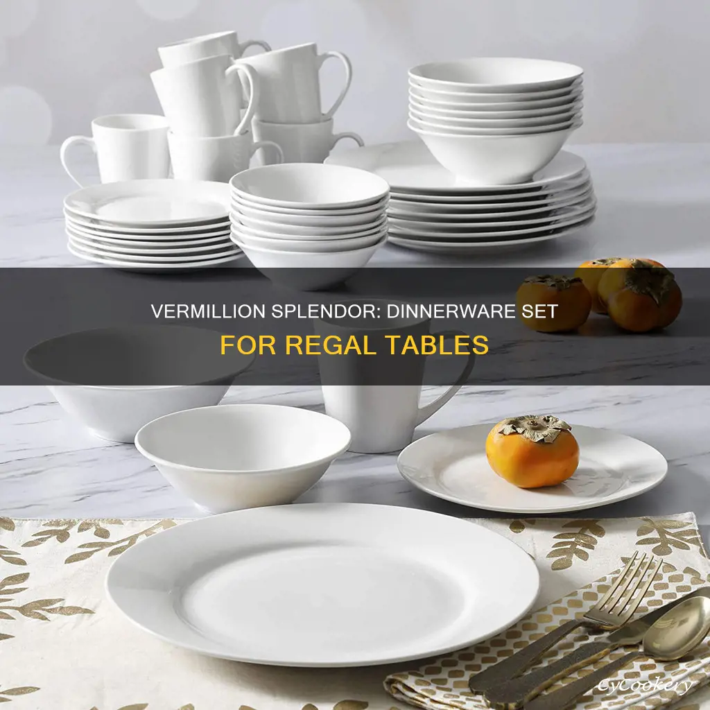 vermillion dinnerware set