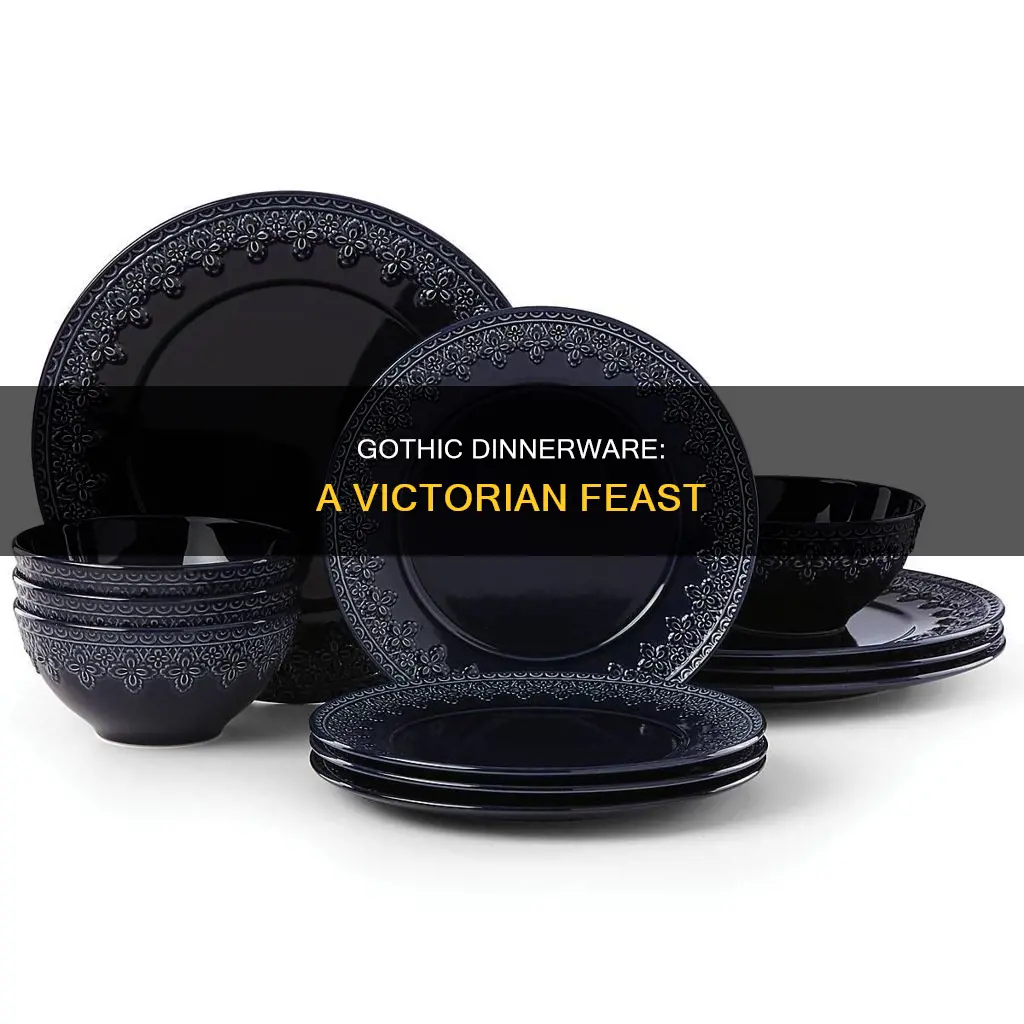 victorian gothic dinnerware set