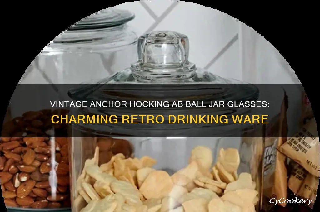 vintaeg anchor hocking ab ball jar drinking glasses