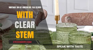 Elegant Vintage Green Ice Tea Glass: A Clear Stem Classic