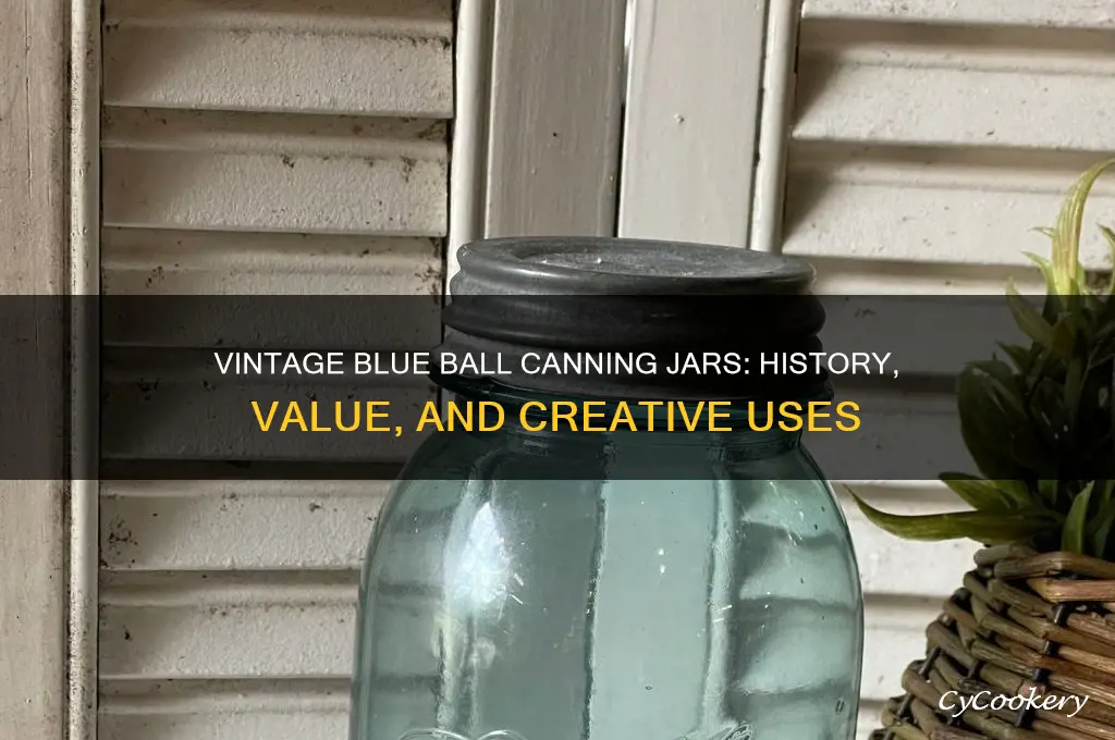 vintage blue ball canning jars