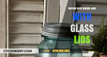 Charming Vintage Blue Mason Jars: Timeless Glass Lid Elegance