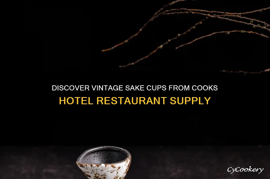 vintage cooks hotel resturant supply sake cup