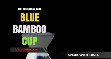 Elegant Vintage Enesco Blue Bamboo Sake Cup: A Collector's Delight