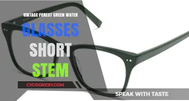 Elegant Vintage Forest Green Short Stem Water Glasses Charm