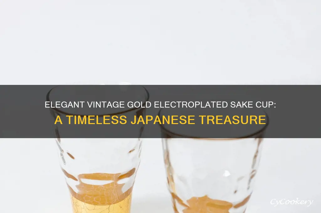 vintage gold electroplated sake cup
