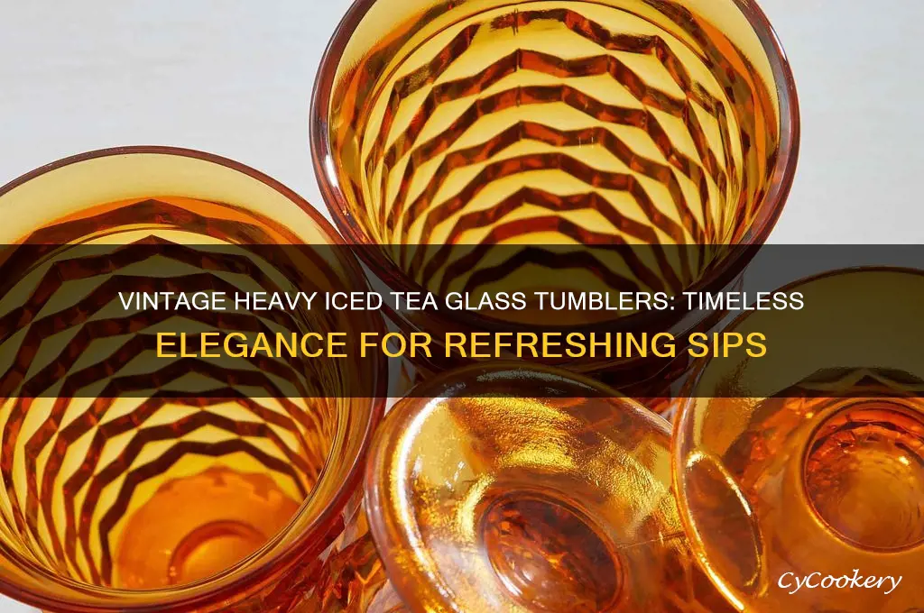 vintage heavy iced tea glass tumblers