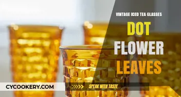 Vintage Iced Tea Glasses with Delicate Dot Flower Leaf Designs
