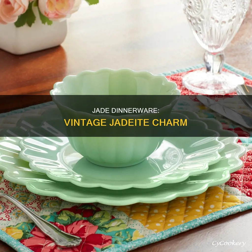 vintage jade dinnerware set