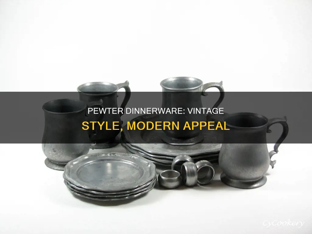 vintage pewter dinnerware sets